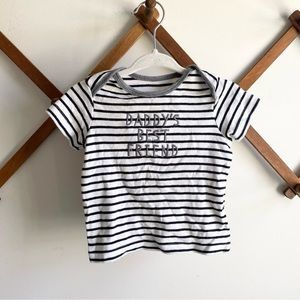 Carter’s Baby Short Sleeve Striped Black & White boy Girl Shirt 6 Months Top